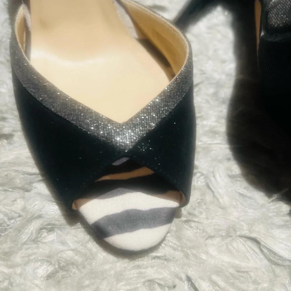 Jimmy Choo d’orsay Black and Pink Women's Peep Toe Heels Authentic - Picture 9 of 12